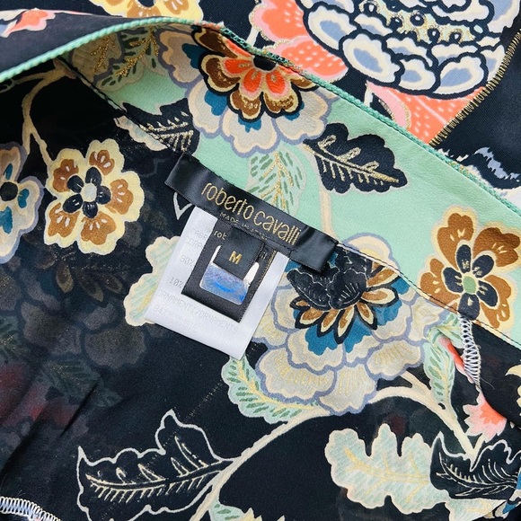 SOLD Roberto Cavalli Spring/Summer 2003 Floral Chinoiserie Bias Cut Dress - Picture 8 of 9